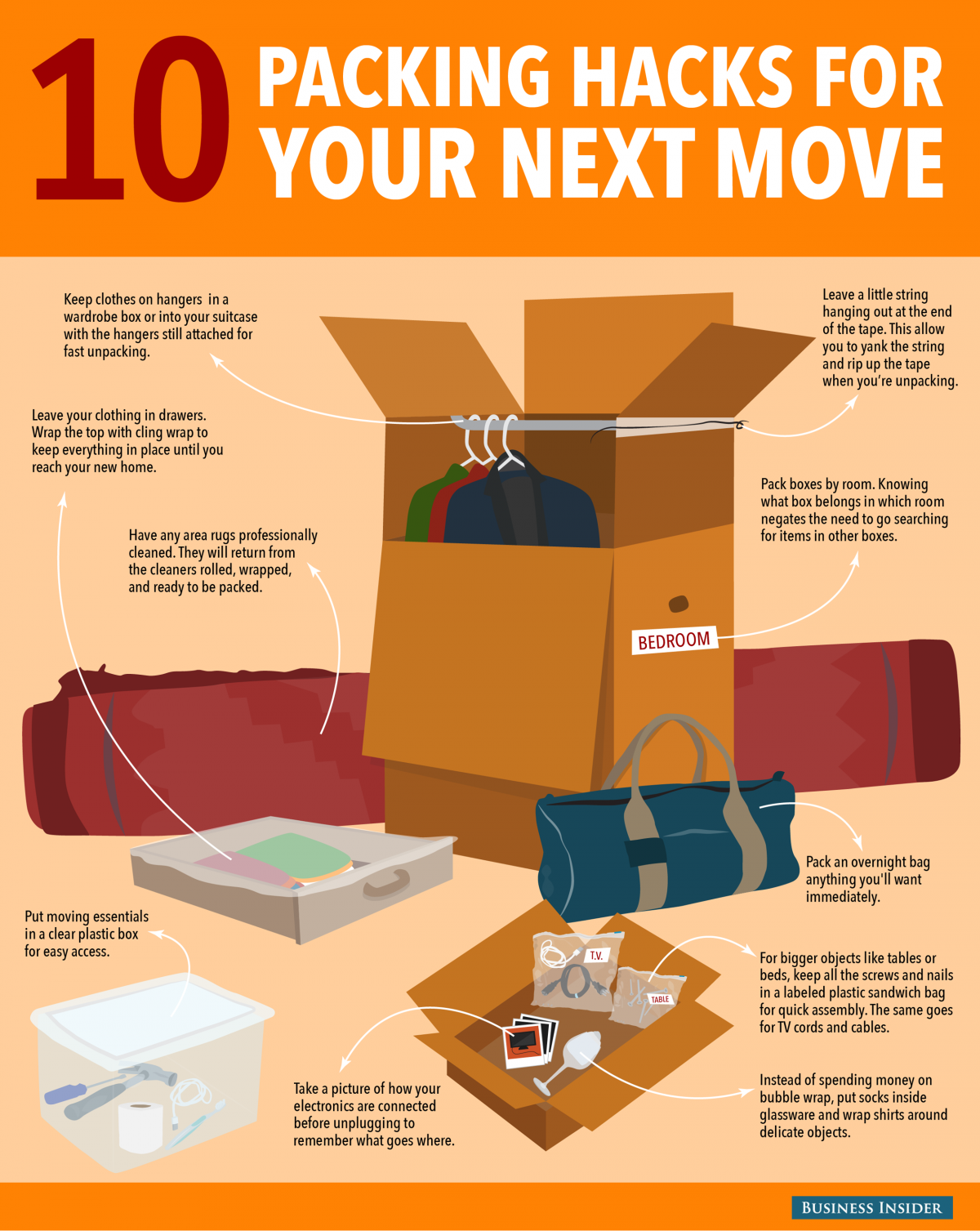 Packing Hacks For Your Next Move 10 Tips Best Infographics