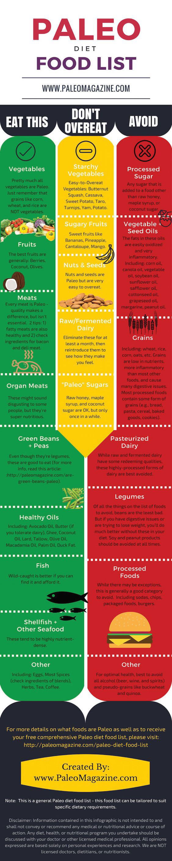 Paleo Diet Food List {Infographic} - Best Infographics