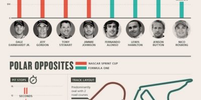 NASCAR vs. F1: A Comparison {Infographic}