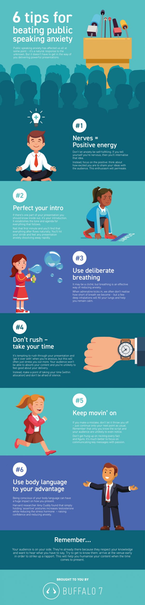 6 Tips for Beating Public Speaking Anxiety - Best Infographics