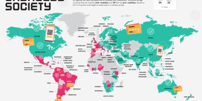 Countries that Want or Reject a Cashless Society [Infographic]