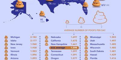 Which State Poops the Most? [Infographic]