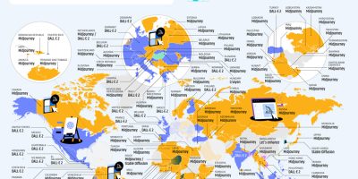 Most Popular AI Image Generation Tool By Country [Infographic]